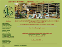 Tablet Screenshot of dandelionbotanical.com